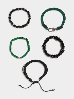 Men's Markham Mized Herring Stud Valor Bead Olive Green Bracelet Pack