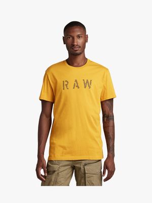 G-Star Men's Raw RT Yellow T-Shirt