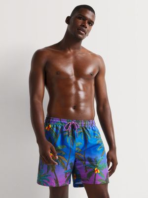 Men's Markham Palm Printed Ombre Swimshort