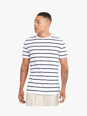 Horizontal Block Stripe T-shirt Navy