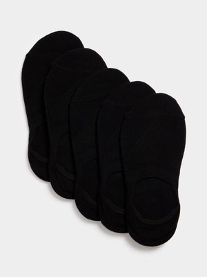 Men's Markham 5 Pack Invisible Black Socks