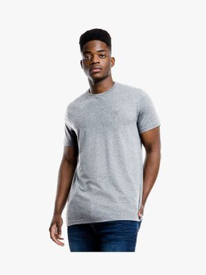 Men's Relay Jeans Exclusive Plain Crewneck Bsic Grey T-Shirt