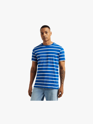 Men's Markham Horizontal Striped Blue/White T-Shirt