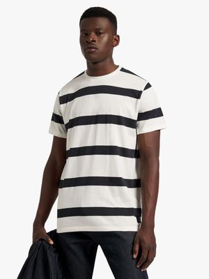 Men's Relay Jeans Striped Black/Ecru T-Shirt