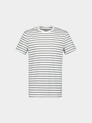 Horizontal Double Striped T-Shirt White/Black