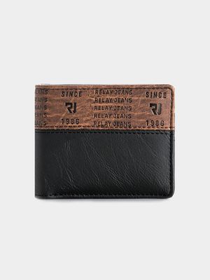 RJ BROWN/BLACK BRANDED BLOCKED WALLET