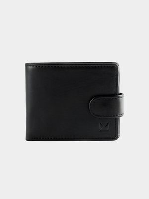 MKM Black PU Billfold Tab Wallet