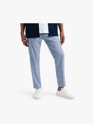 MKM Blue/White Smart Check Trouser
