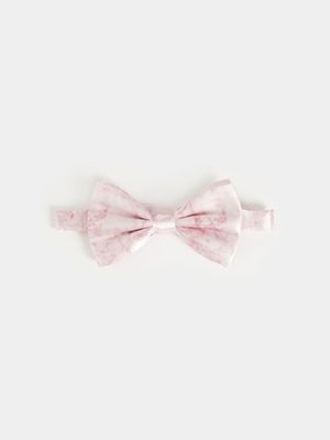MKM PINK MARBLE PRINT BOW TIE