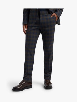 Men's Markham Slim Check Brown/Navy Trouser