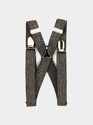 MKM Grey Melange Suspenders