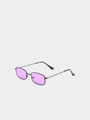 Men's Markham Rectangle Purple Sunglasses