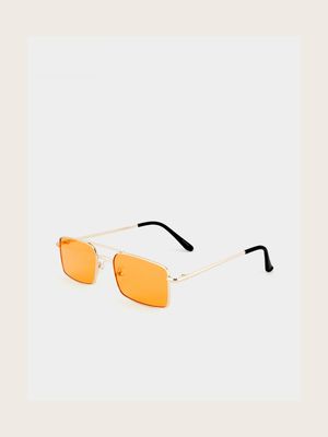 MKM Orange Metal Rectangular Sunglasses