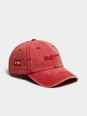 Men's Relay Jeans Washed Clean Red Peak Cap