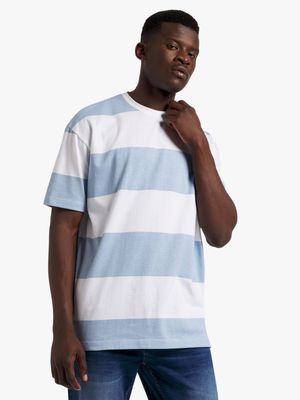 Men's Relay Jeans Striped Bold Blue/White T-Shirt