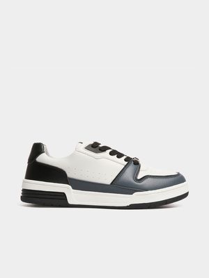 Men's Markham Colour Block  Grey/Blue Court Sneaker