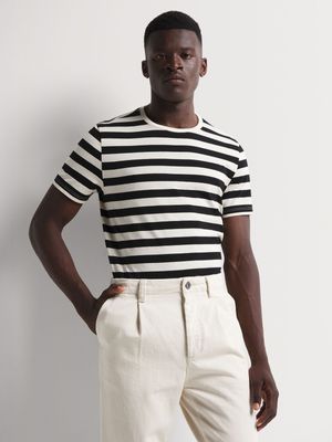 Men's Markham Horizontal Stripe Black/Milk T-Shirt