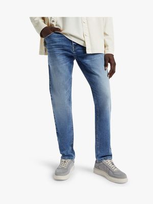 Men's Relay Jeans Slim Straight Mid Blue Jean