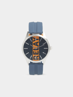 RJ Blue CASUAL BOLD BRAND SILICONE WATCH