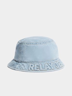 Men's Relay Jeans Denim Cut & Sew Blue Bucket Hat