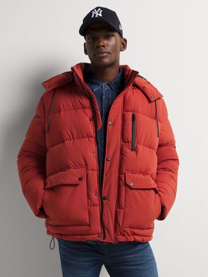 Men's Markham Nylon Orange Puffer Jacket