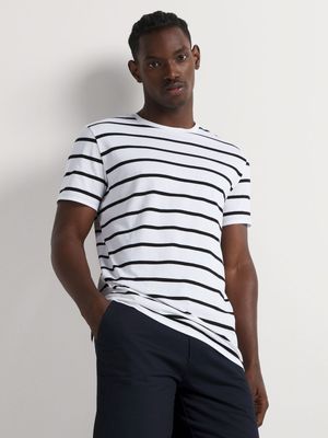 Men's Markham Horizontal Striped Black/White T-Shirt