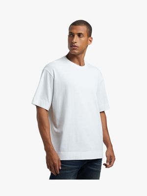 Men's Union-DNM White Boxy Fit Heavy Jersey T-Shirt