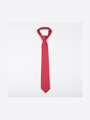 MKM RED TEXTURED CLASSIC TIE