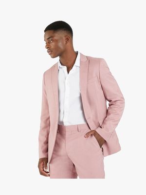 Men's Markham Smart Slim Textured Pink Suit Jacket