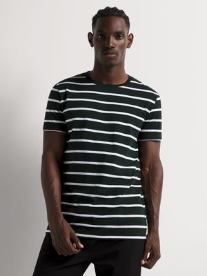Men's Markham Horizontal Stripe Dark Navy/White T-Shirt