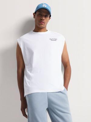 Men's Markham Graphic White Vest