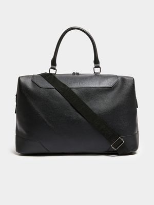 Men's Markham PU Weekender Black Bag