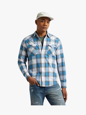 Men's Levi's Classic Western Standard Check Blue Shirt