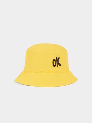 MKM Yellow Co Lab Ribstop OK Embroidery Bucket