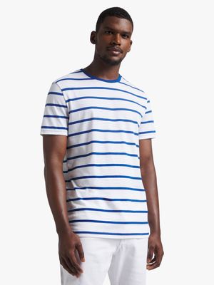 Men's Markham Horizontal Stripe Blue/White T-Shirt