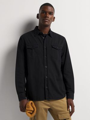 Men's Relay Jeans Slim Fit Basic Denim Black Shirt