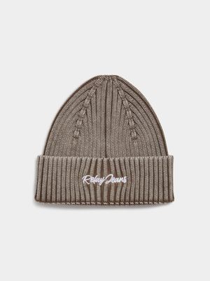 Men's Relay Jeans Acid Ribbed Stone Beanie