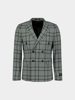 Men's Markham Skinny Double Breast Black Suit Jacket