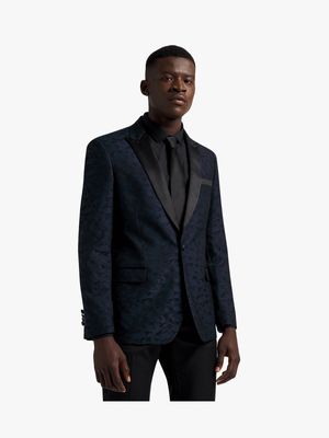 Men's Markham Occasion Slim Camo Tuxedo Navy Suit Jacket