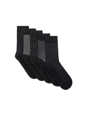 MKM BLACK 5 PACK ZIG ZAG SOCK