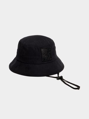 Men's Markham Eyelets and Drawcord Black Boonie Hat