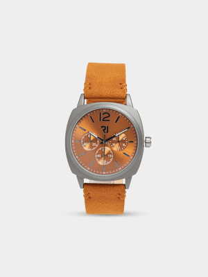 RELAY JEANS Tan CLASSIC SQUARE WATCH