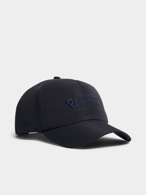Men's Relay Jeans Basic 5 Panel Peak with Embroidery Navy Cap