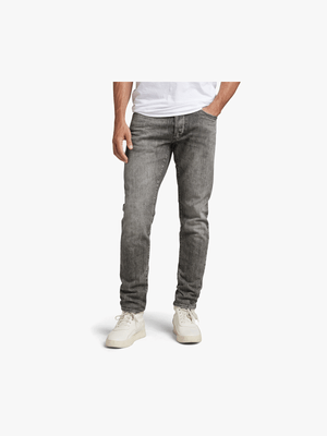 G-Star Men's Grey 3301 Slim Faded Carbon Jean