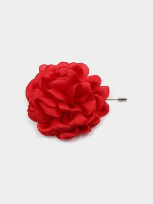 Men's Markham English Rose Red Lapel Pin