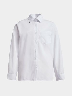 Jet Boys White Long Sleeve School Shirt