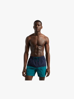 MKM Navy/Teal Colourblock Swimshort