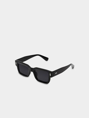 Men's Markham Chunky Black Rectangle Sunglasses