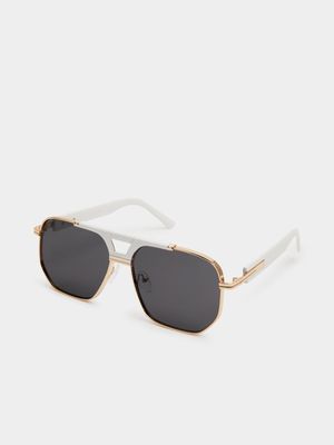 Men's Markham 70'S Upstyled White Caravan Sunglasses