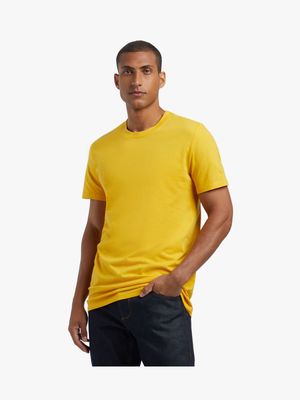 Men's Markham Crew Neck Basic Mustard T-Shirt